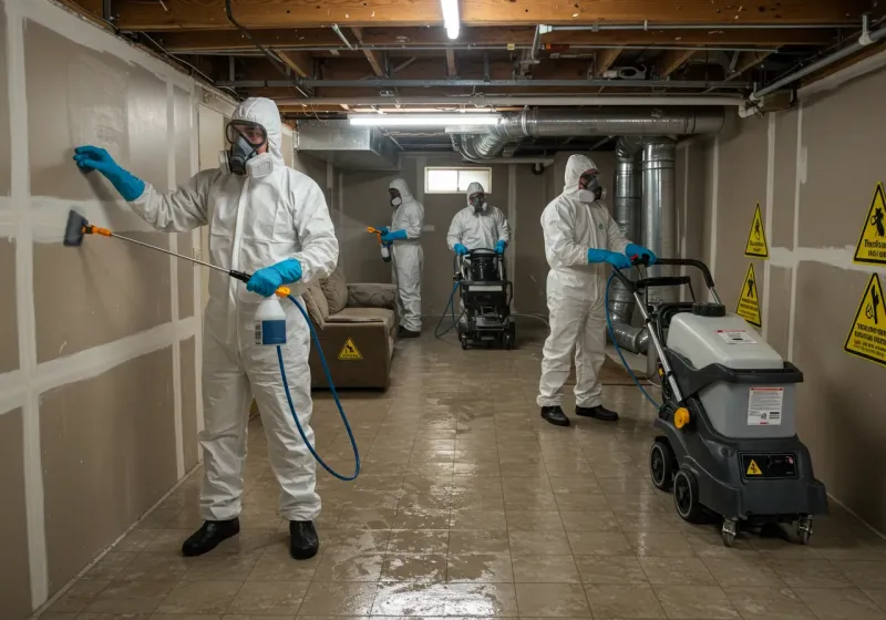 Basement Moisture Removal and Structural Drying process in Buffalo, WV